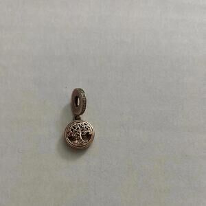 Pandora Gold Tree of Life Pendant open clasp engraved jewel loop bracelet